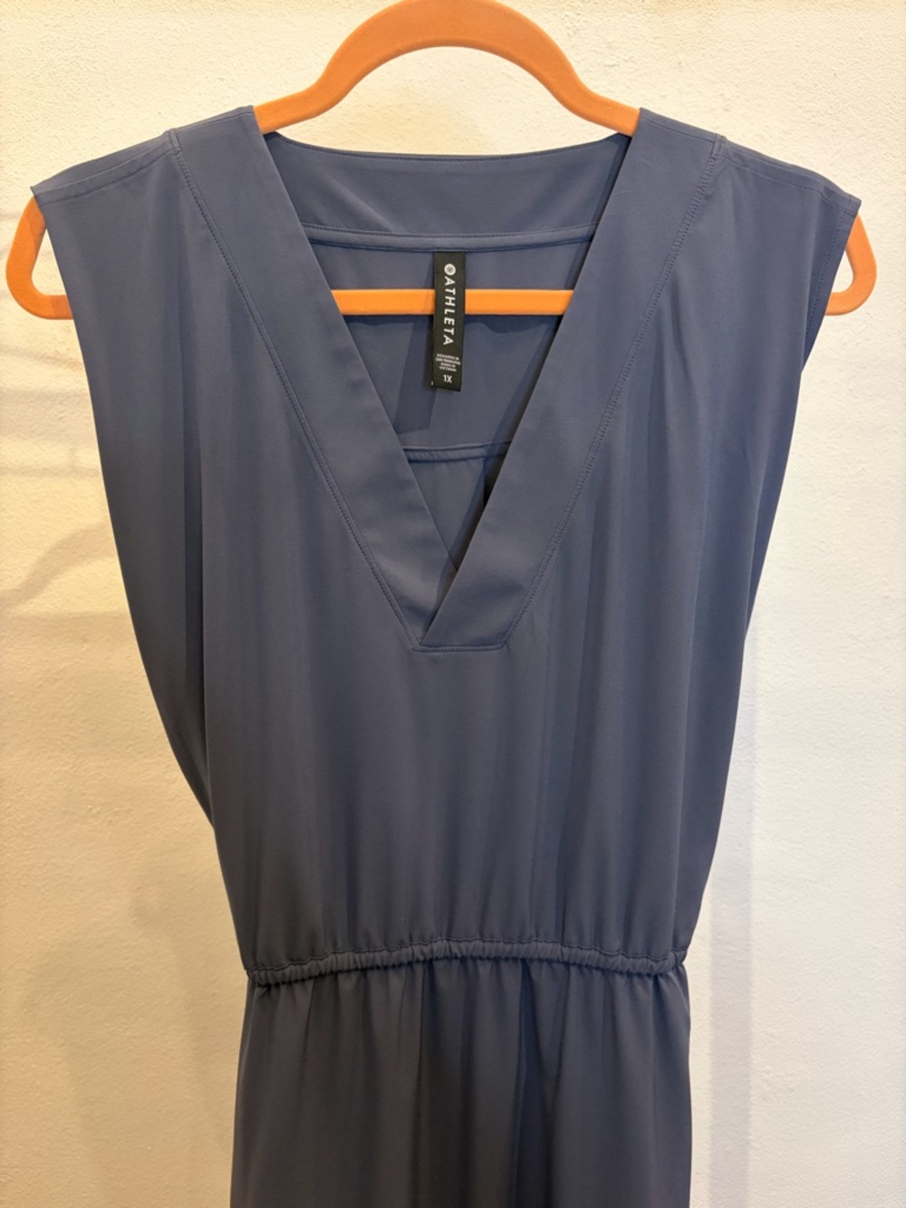 Athleta Sleeveless V-Neck Maxi Dress in Slate - Picture 2 of 7